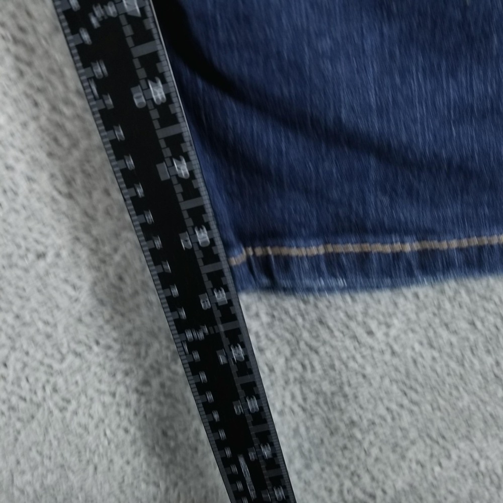 Amethyst Jeans Womens 16 Blue Bootcut Mid Rise Distressed Embroidered Studded - Picture 7 of 9